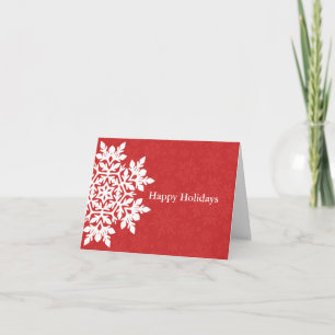 Elegante Witte Sneeuwvlok (Cranberry) Kaart