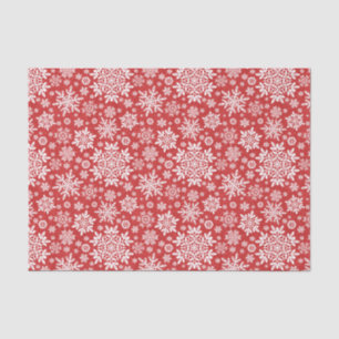 Elegante Witte Sneeuwvlok (Cranberry) Tissuepapier