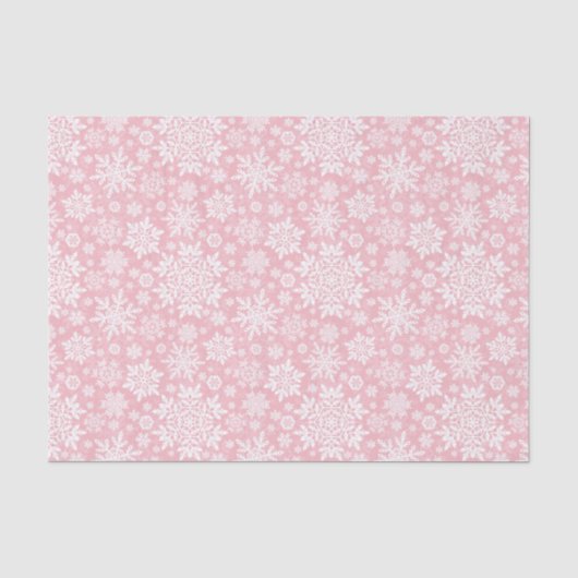 Elegante Witte Sneeuwvlok (Suiker Blush) Tissuepapier (Voorkant)