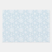 Elegante Witte Sneeuwvlok (Vorstblauw) Inpakpapier Vel (Voorkant 3)