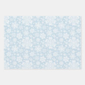 Elegante Witte Sneeuwvlok (Vorstblauw) Inpakpapier Vel (Voorkant 2)
