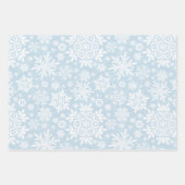 Elegante Witte Sneeuwvlok (Vorstblauw) Inpakpapier Vel (Voorkant)