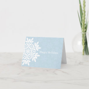 Elegante Witte Sneeuwvlok (Vorstblauw) Kaart