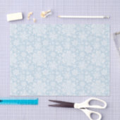 Elegante Witte Sneeuwvlok (Vorstblauw) Tissuepapier (Craft)