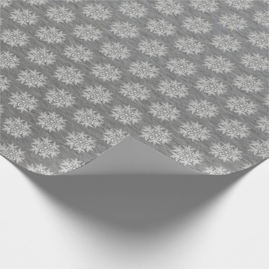 Elegante witte sneeuwvlokken minimalistisch cadeaupapier (Hoek)