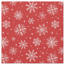 Elegante witte sneeuwvlokken op rode achtergrond