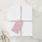 Elegante Witte Sneeuwvlokken (Suiker Blush) Cadeaulabel (Met Touw)