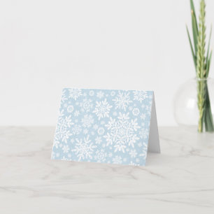 Elegante Witte Sneeuwvlokken (Vorstblauw) Kaart