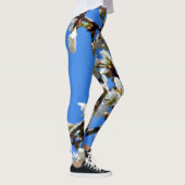 Elegante witte Spring Blossom bloeiende boom Leggings (Rechts)