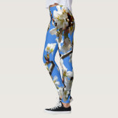 Elegante witte Spring Blossom bloeiende boom Leggings (Links)