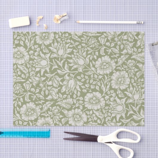 Elegante witte stijl bloemen olijf tissuepapier (Craft)