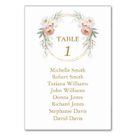 Elegante witte stoffige roos bloemen zitplaatskaar kaart