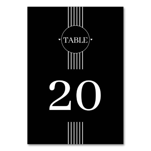 Elegante witte strepen en lijst zwarte bruiloft kaart (Voorkant)