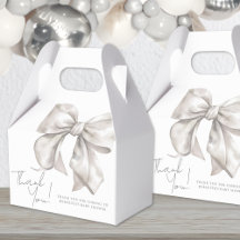 Elegante witte strik baby shower