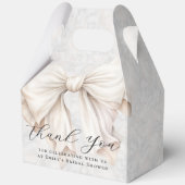 Elegante witte strik bruidsdouche bedankje bedankdoosjes (Voorkant)