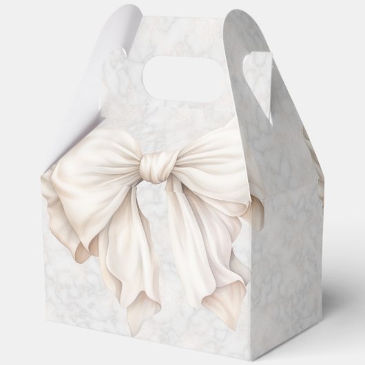 Elegante witte strik bruidsdouche bedankje bedankdoosjes (Achterkant)