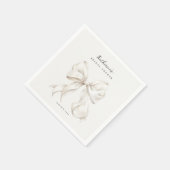 Elegante witte strik bruidsdouche servet (Hoek)