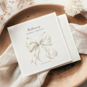 Elegante Witte Strik Bruidsdouche Servet