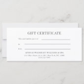 Elegante witte strik cadeaubon (Achterkant)