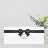 Elegante witte strik logo cadeaubon (Staand voorkant)