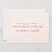 Elegante witte strik Prosecco Bruidsmeisjesfeest b Bedankkaart (Achterkant)