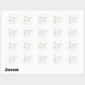 Elegante witte strik Prosecco bruidsmeisjesfeest b Ronde Sticker (Vel)