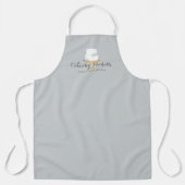 Elegante witte taart met bloemen schort (Voorkant)