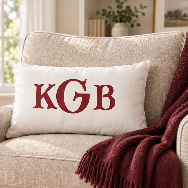 Elegante witte throw met aangepast monogram kussen (Creator heeft geüpload)