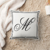 Elegante witte throw met custom monogram kussen (Deken)
