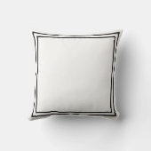 Elegante witte throw met custom monogram kussen (Achterkant)