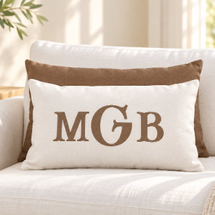 Elegante witte throw met maatwerk monogram kussen