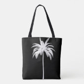 Elegante witte tropische palmboom tote bag (Achterkant)