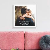 Elegante Witte Trouwfoto Canvas Afdruk (Insitu (Woonkamer))