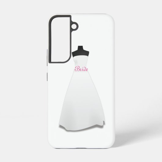 Elegante witte trouwjurk bruid Script Samsung Galaxy Hoesje (Achterkant)