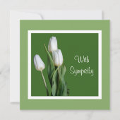Elegante witte tulp bloemen fijne kunst sympathie kaart (Voorkant)