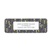 Elegante witte tulp bloemig etiket (Voorkant)