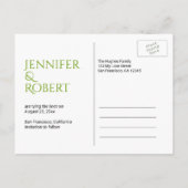 Elegante witte tulpen Bewaar de datum Aankondigingskaart (Achterkant)