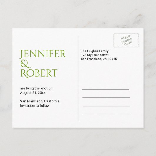 Elegante witte tulpen Bewaar de datum Aankondigingskaart (Achterkant)