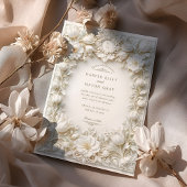 Elegante witte tulpen faux in reliëf kaart