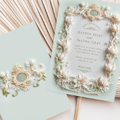 Elegante witte tulpen met faux gold kaart