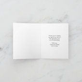 Elegante witte typografie bruiloft dank u foto bedankkaart (Binnen)