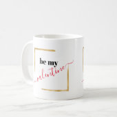 Elegante Witte Typografie Valentijnsdag Gift Mok (Voorkant links)