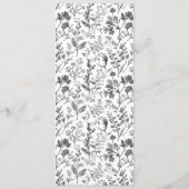 Elegante witte typografische menu (Achterkant)