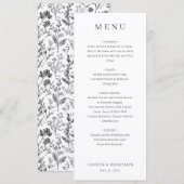 Elegante witte typografische menu (Voorkant / Achterkant)