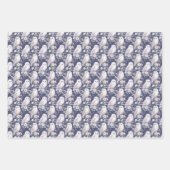 Elegante witte uil inpakpapier vel (Voorkant 2)