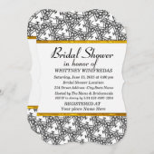 Elegante witte uitnodiging voor bruidsdouche (Voorkant / Achterkant)