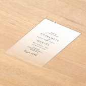 Elegante witte verloop Acryl bruiloft Uitnodigingen (Laagn)