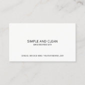 Elegante witte vlakte/schone beroeps visitekaartje (Voorkant)