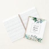 Elegante witte waterverf bloem notitieboek (Binnen)