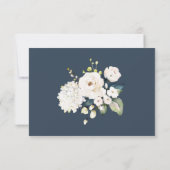 Elegante witte Waterverf bloemenbruiloft RSVP (Achterkant)
